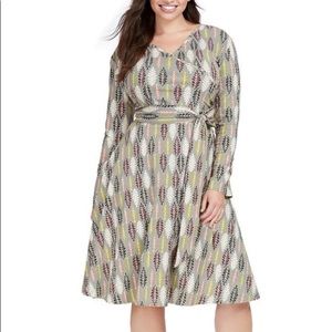 3X Effies Heart Faux Wrap Dress